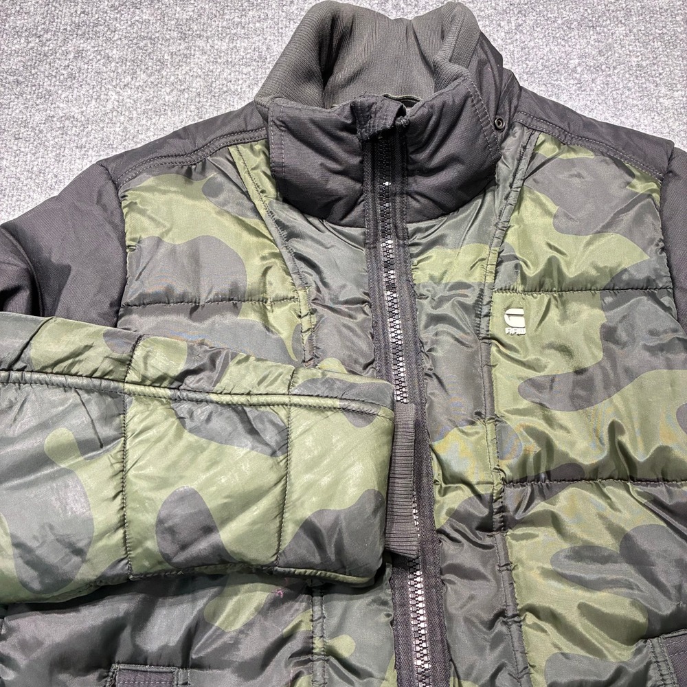 G-Star Raw Jacket Men's Sz.Large Camouflaged Expedition Puffer‎ Outdoor Camping